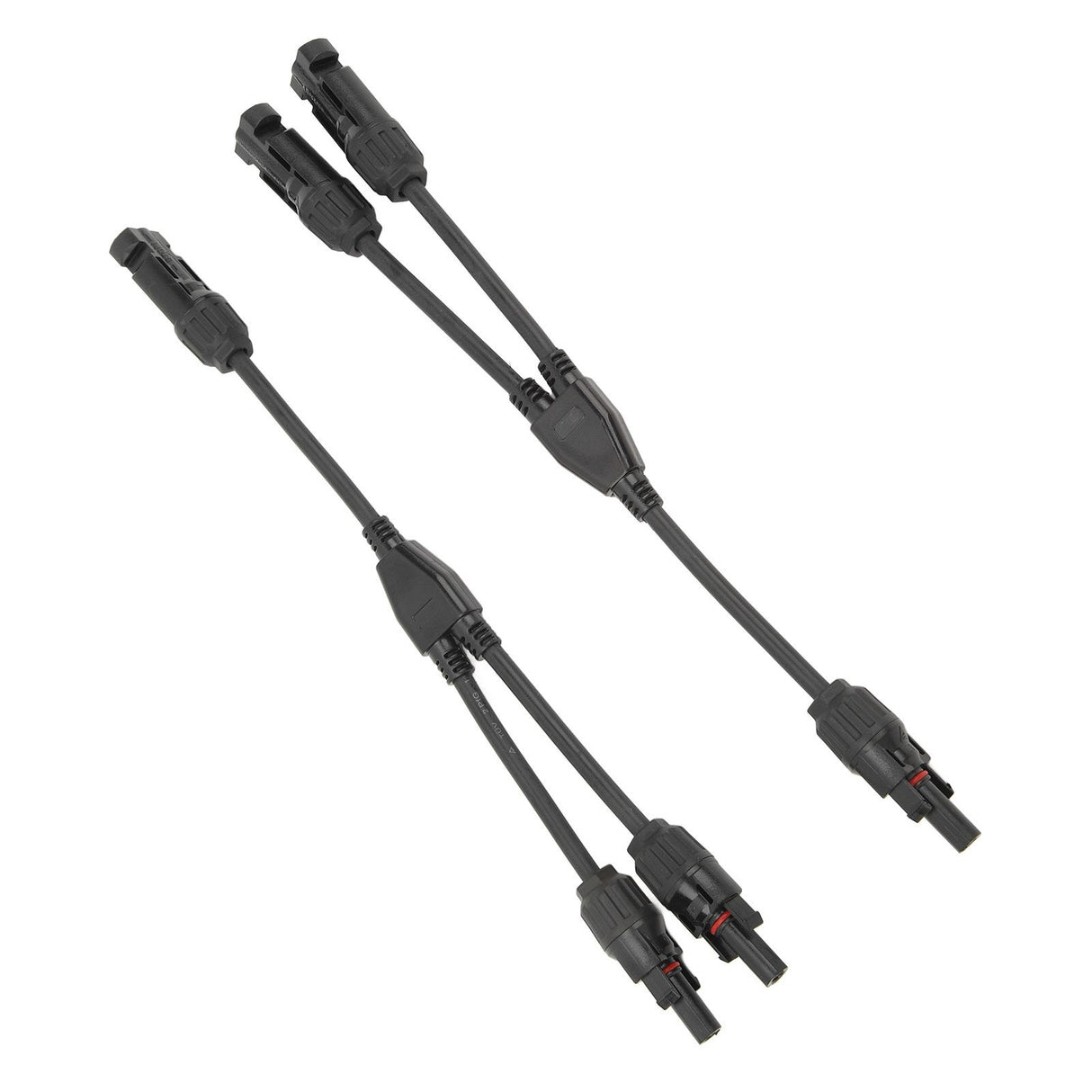1 Pair Solar Panel Y Branch Parallel Cable 2 to 1 Solar Connectors Y Branch Parallel Adapter Cable Wire Plug Tool Kit MFF FMM 30CM 0.98FT