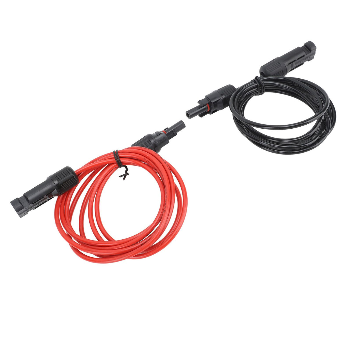 2m 6.6ft 12AWG Solar Panel Extension Cable Wire with Female and Male Connector Red Black 2.5mm²