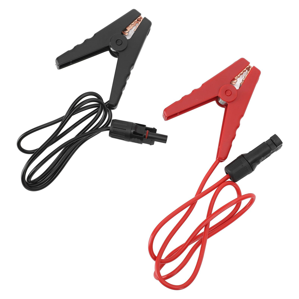 2PCS Solar Power Battery Clip 12AWG Quick Disconnect Extension Cable Battery Charger Clamp Connector for Solar Panel Automotive Motorcycle