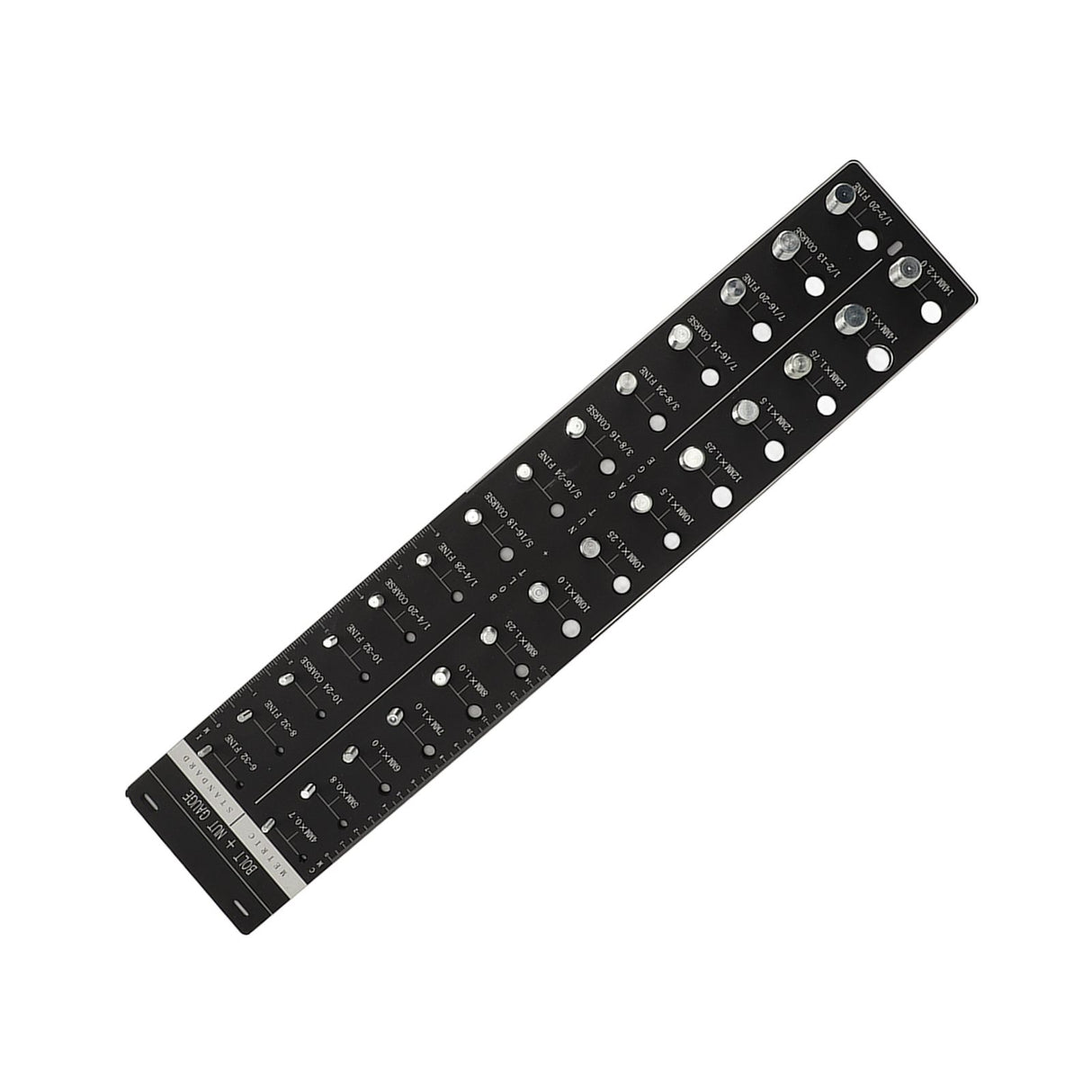 Nut and Bolt Thread Checker 28 Size Inch and Centimeter Carbon Steel Aluminium Alloy Accurate Easy Use Identifier Gauge