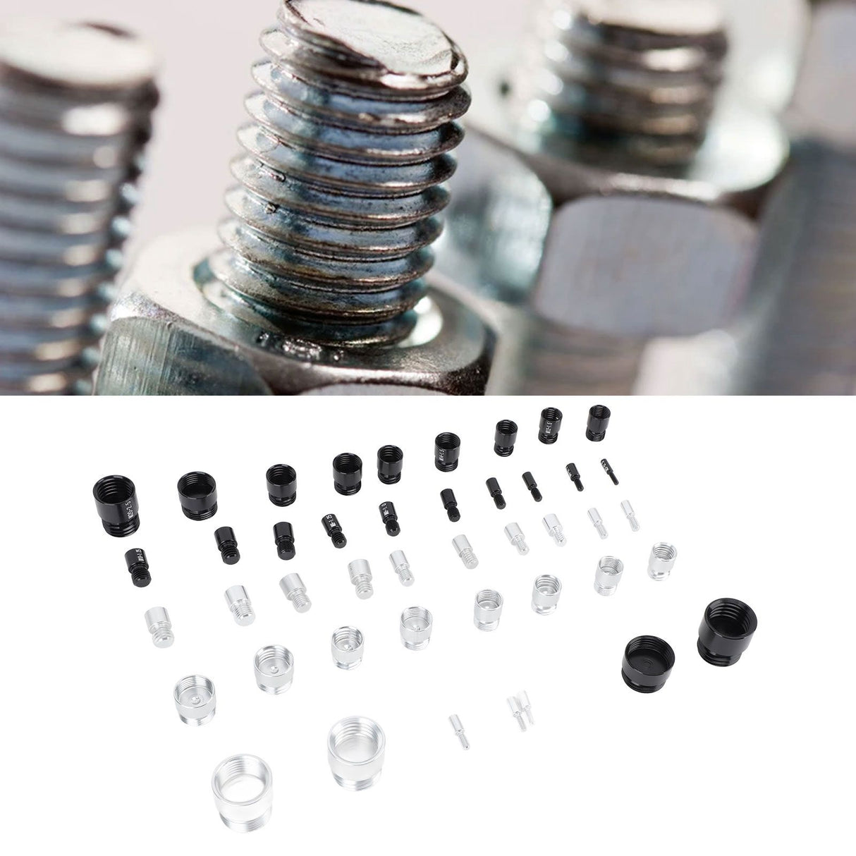44PCS Nut and Bolt Thread Checker Aluminum High Accuracy Bolt Nut Identifier Gauge with Storage Box for Imperial and Metric Nuts