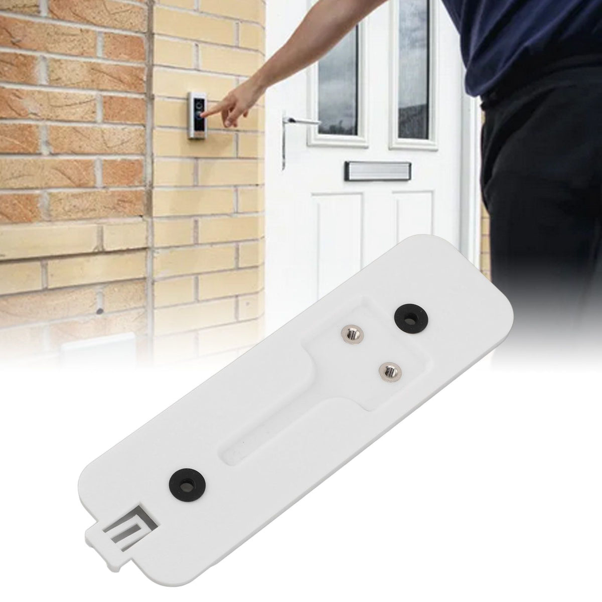Backplate for Blink Video Doorbell Plastic Doorbell Back Plate Replacement Part with Mount Accessory White