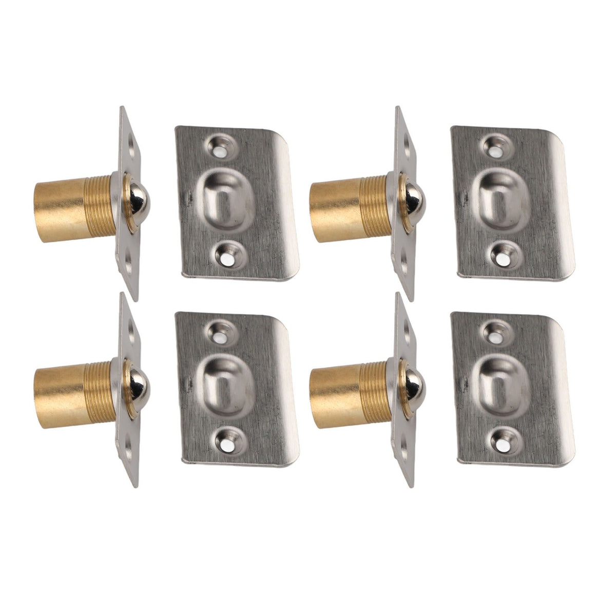 4pcs Door Ball Catch Solid Brass Adjustable Spring Closet Ball Latch for Cabinet Pantry