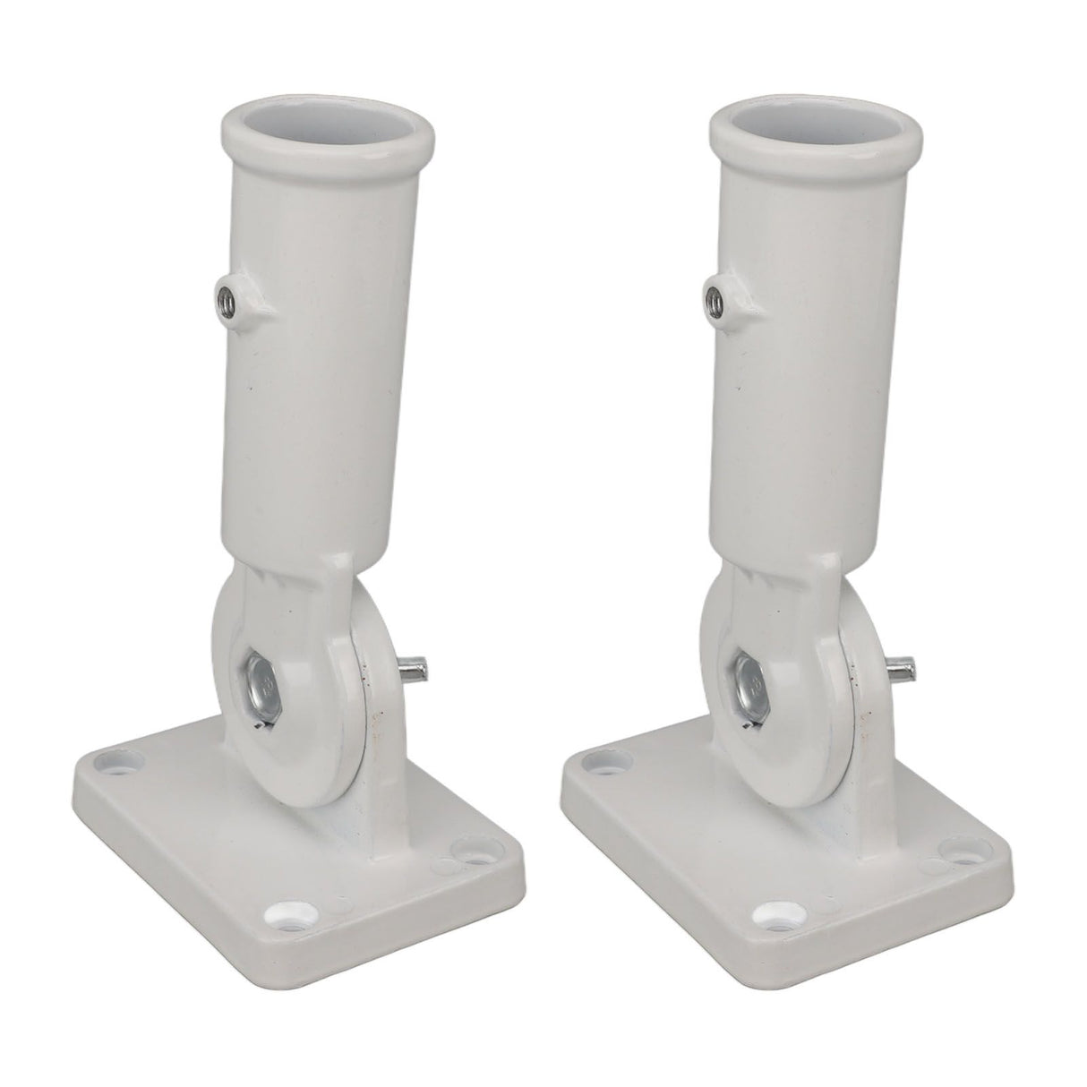 2Pcs Adjustable Flag Pole Holder Aluminium Alloy Metal Wall Mount 180 Degree Multi Position Bracket for Outside House