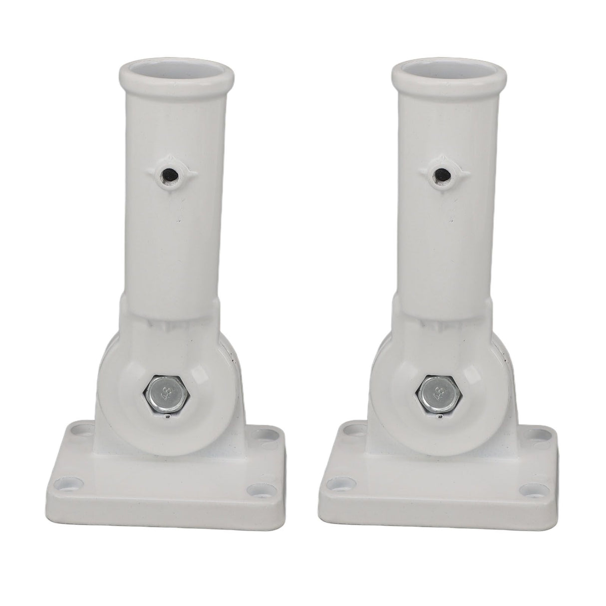 2Pcs Adjustable Flag Pole Holder Aluminium Alloy Metal Wall Mount 180 Degree Multi Position Bracket for Outside House