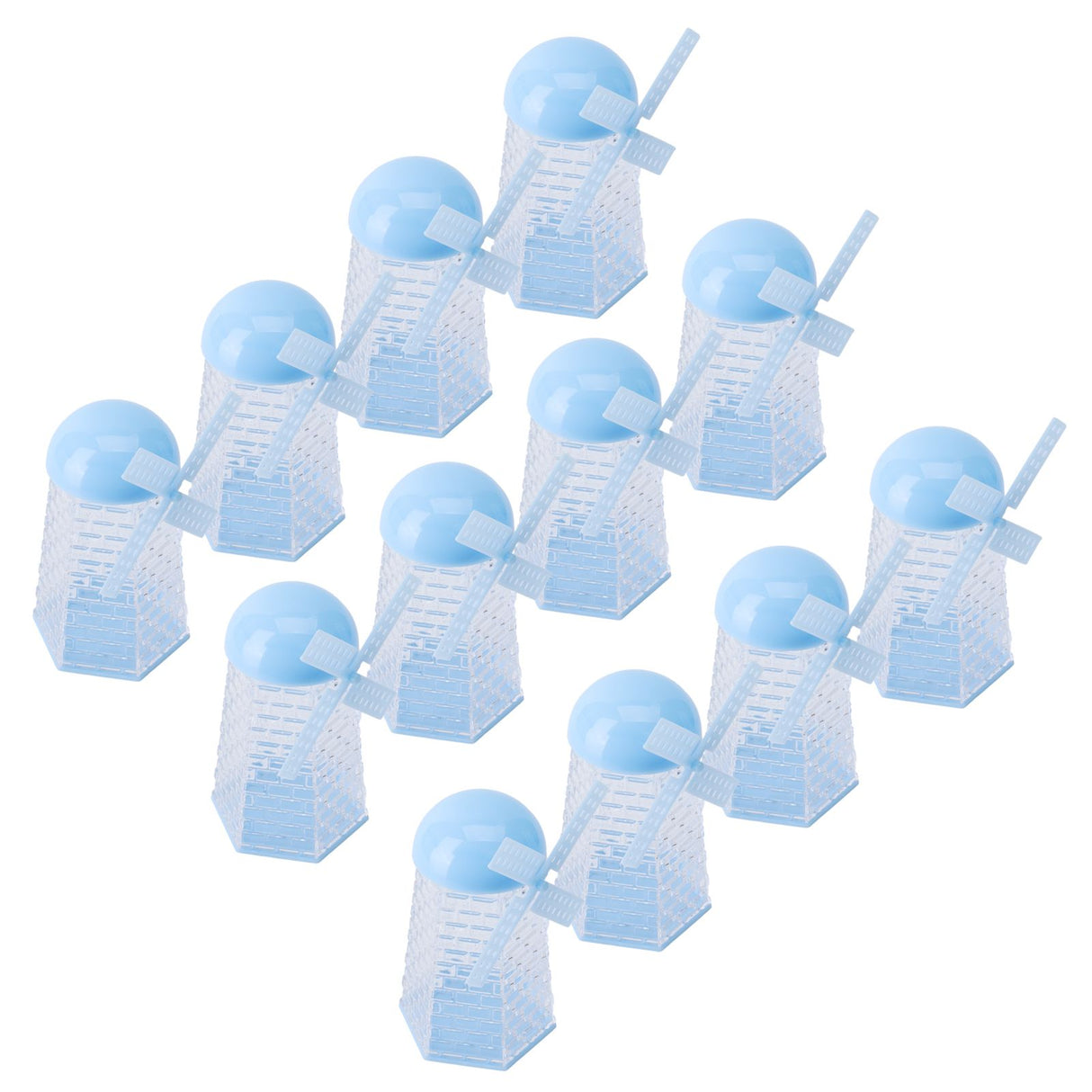 12PCS Windmill Shaped Candy Box Plastic Candy Case Container for Wedding Favor Baby Shower Decor