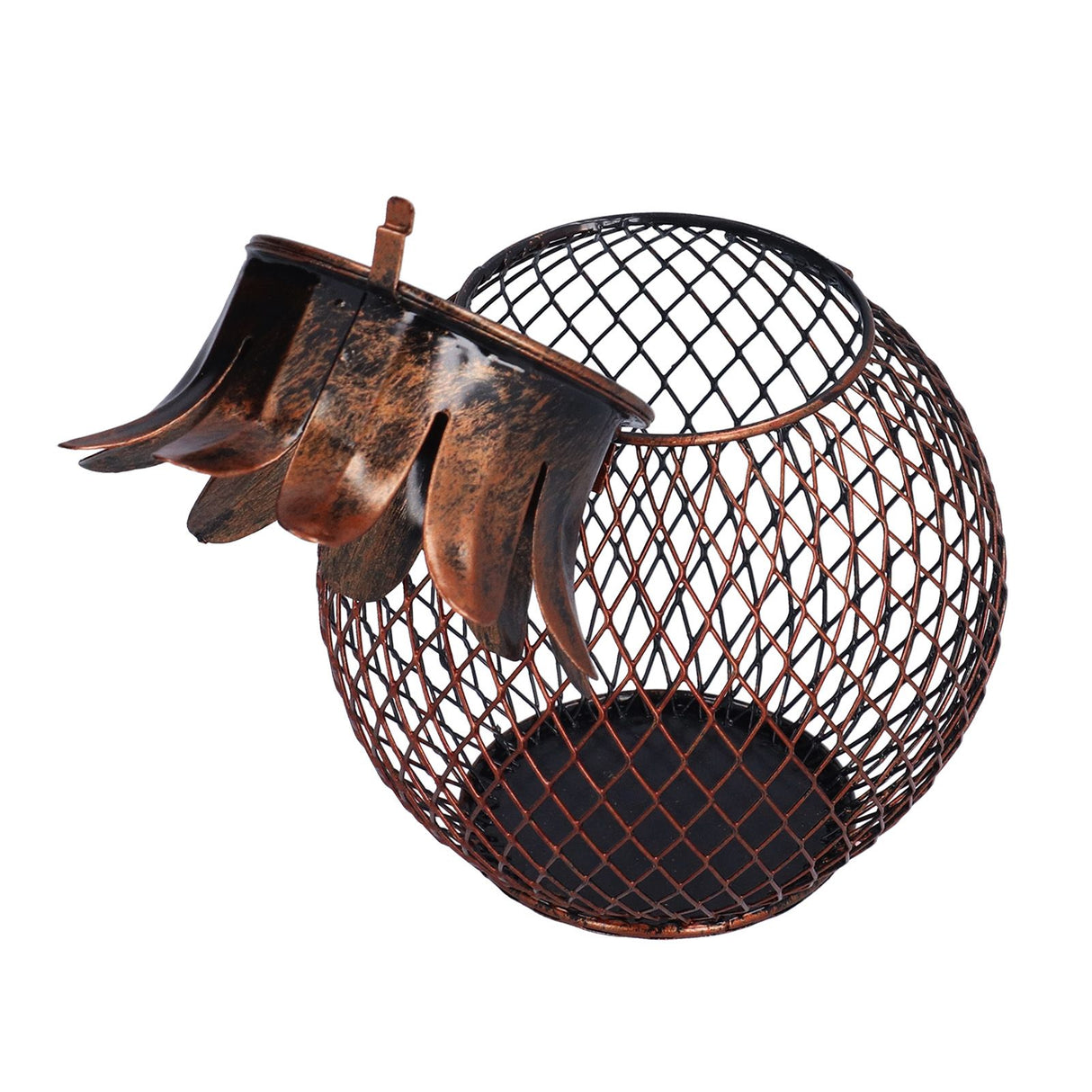 Wine Cork Container Iron Pineapple Shaped Wine Bottle Cork Storage Box Ornament for Home Bar Decoration