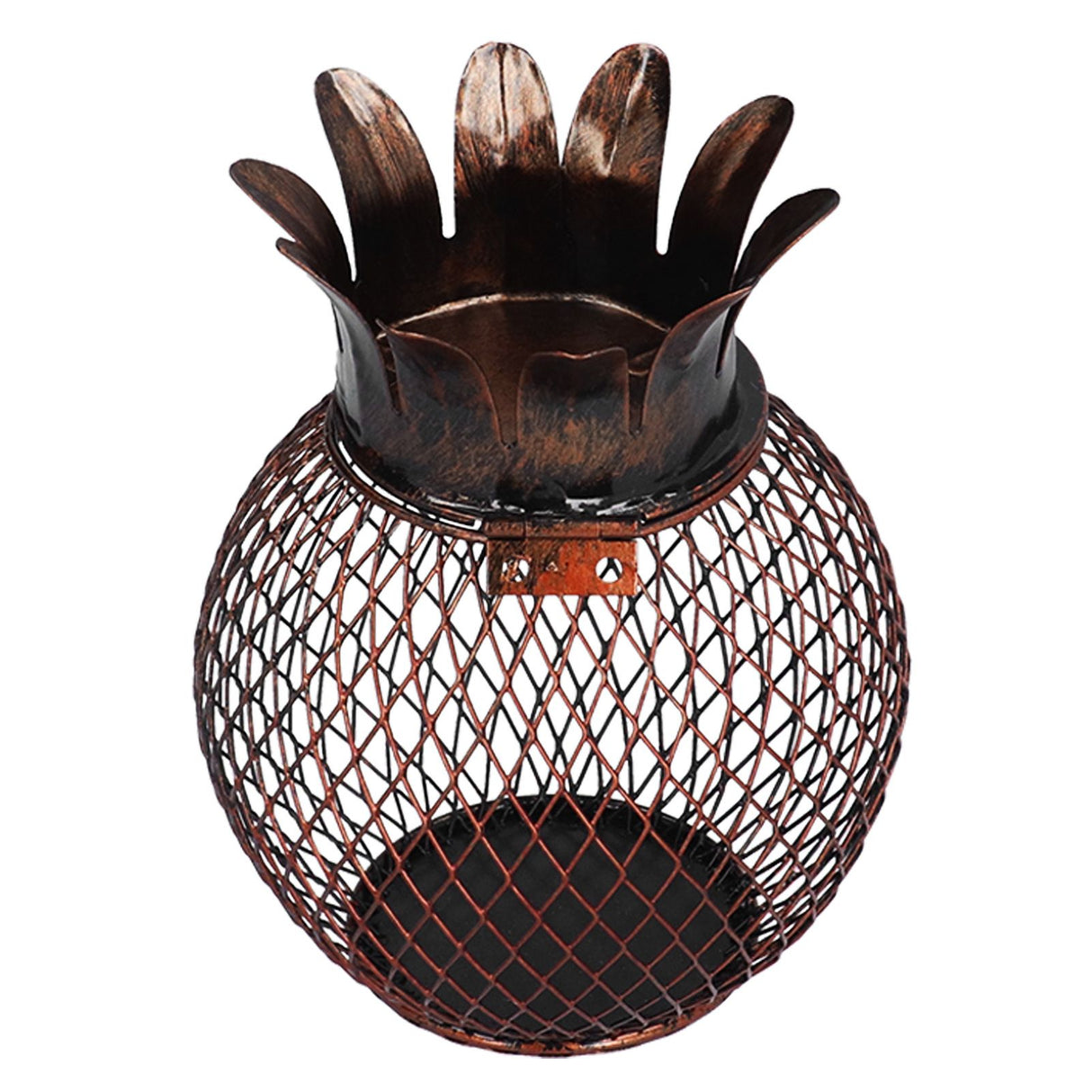 Wine Cork Container Iron Pineapple Shaped Wine Bottle Cork Storage Box Ornament for Home Bar Decoration