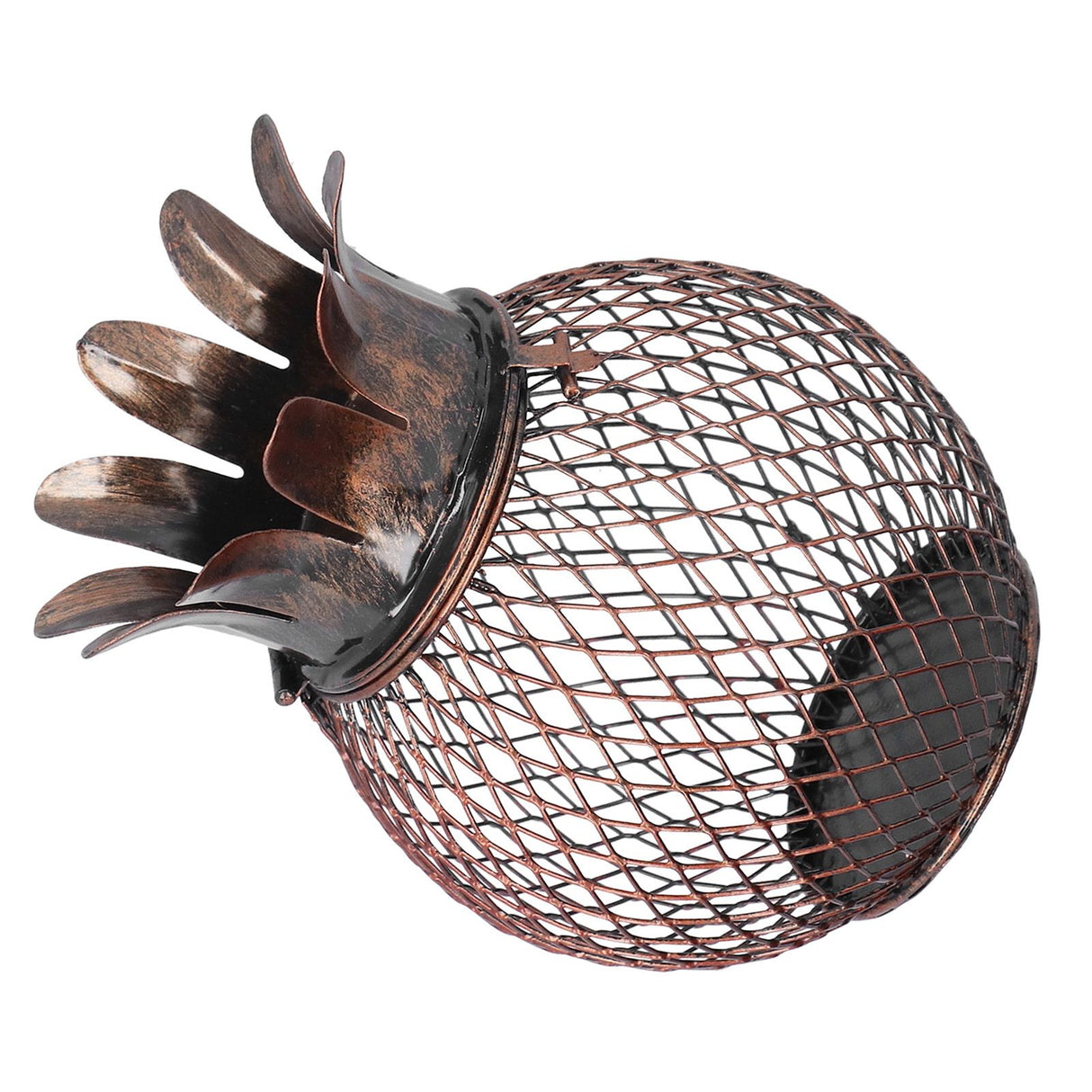 Wine Cork Container Iron Pineapple Shaped Wine Bottle Cork Storage Box Ornament for Home Bar Decoration