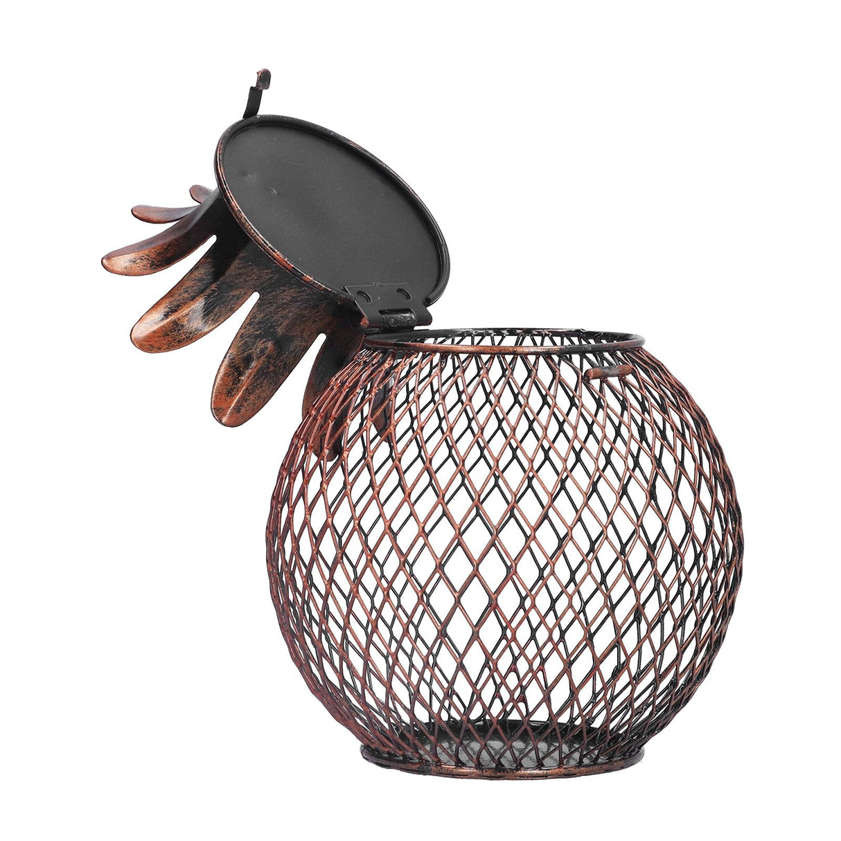 Wine Cork Container Iron Pineapple Shaped Wine Bottle Cork Storage Box Ornament for Home Bar Decoration