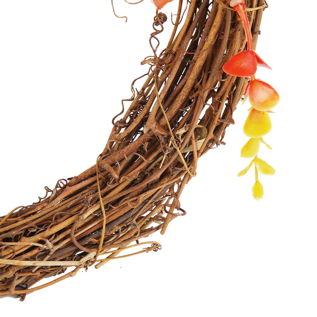 Artificial Leaf Pumpkin Wreath Door Window Fall Wreath for Halloween Christmas Decoration
