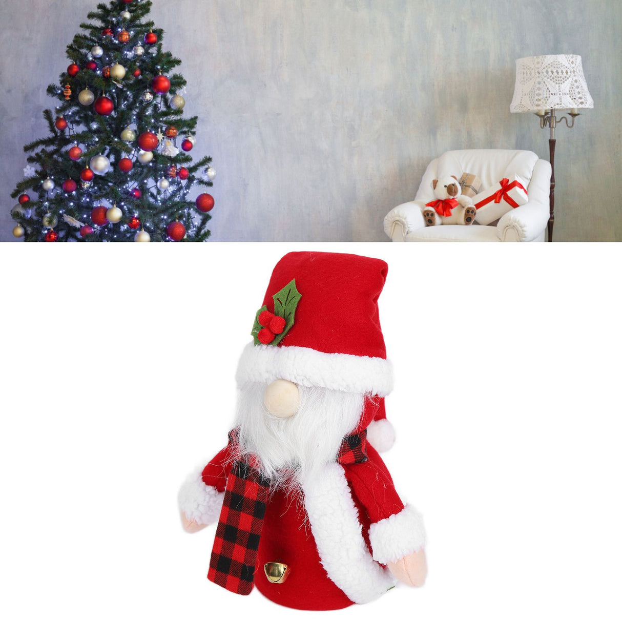 Christmas Decoration Ornaments with Hood Innovative Doll Toy for Home Festival DecorSanta Claus
