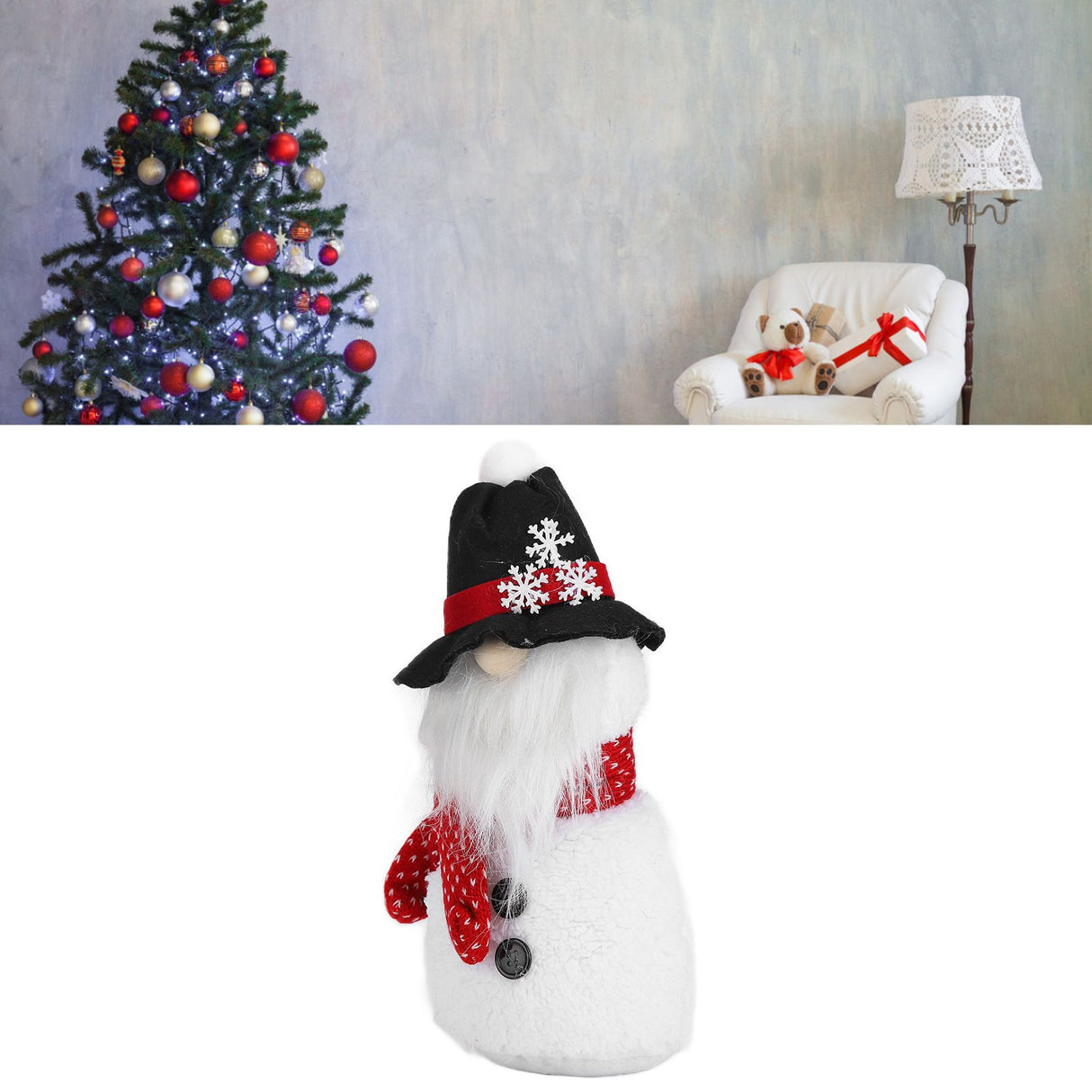 Christmas Decoration Ornaments with Hood Innovative Doll Toy for Home Festival DecorSnowman