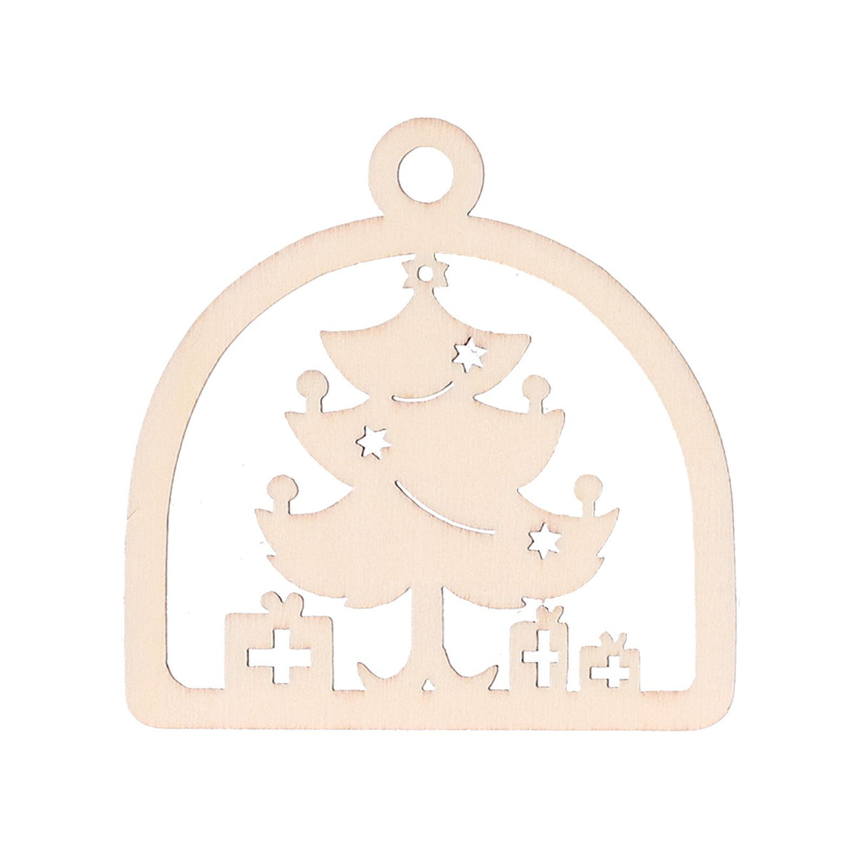 2Set Boxwood Hollow Tree Hanging Ornaments Small Decorative Handcraft for Festival Decoration