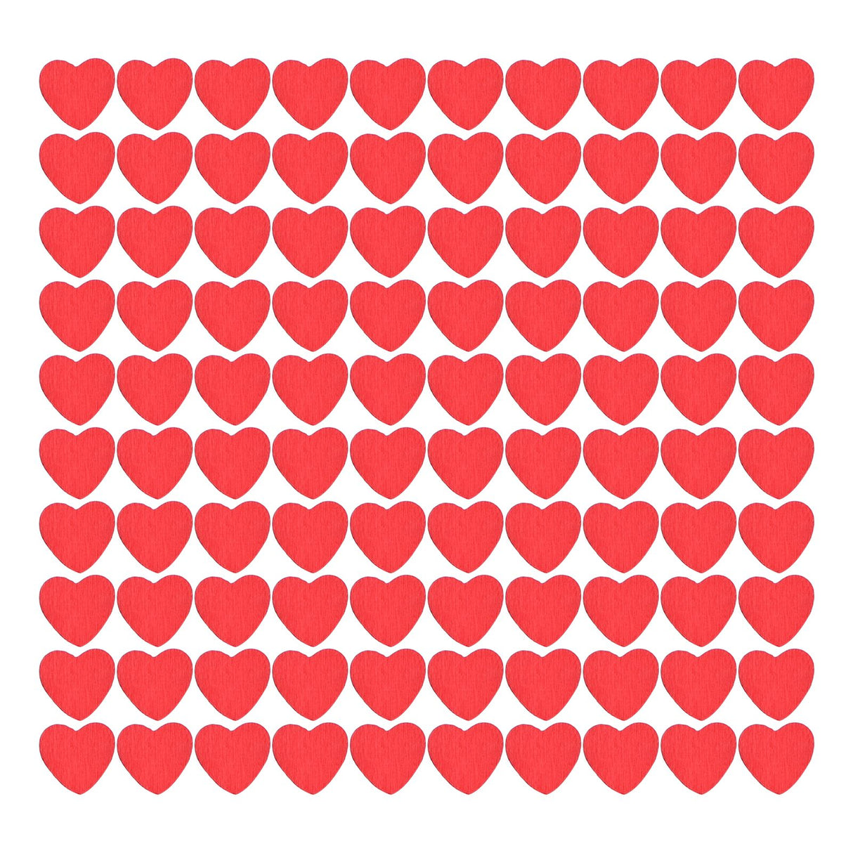 100Pcs Red Wooden HeartShaped Ornament SelfAdhesive DIY Hand Made Home Decoration