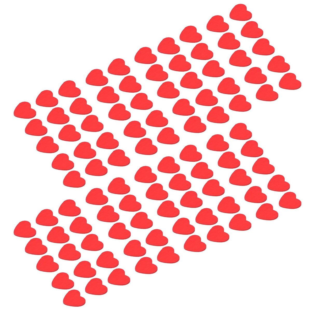 100Pcs Red Wooden HeartShaped Ornament SelfAdhesive DIY Hand Made Home Decoration