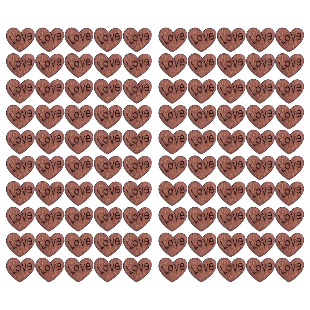 100Pcs/Bag Wooden Heart Decoration Innovative Hand Made DIY Handcraft for Home Weddings