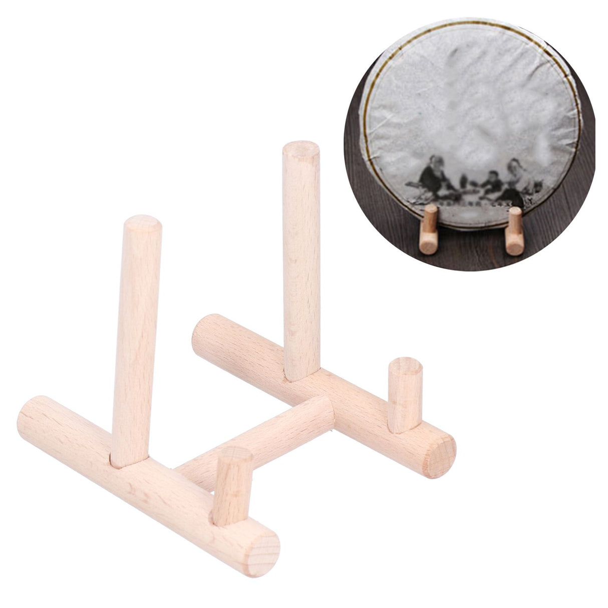 Wooden Desktop Ornament Household Modern Plate Holder Stand Home Decoration for Party