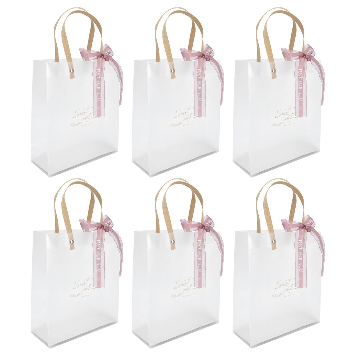 10Pcs Innovative Wedding Candy Box PVC Transparent Handbag for Birthday Party Christmas