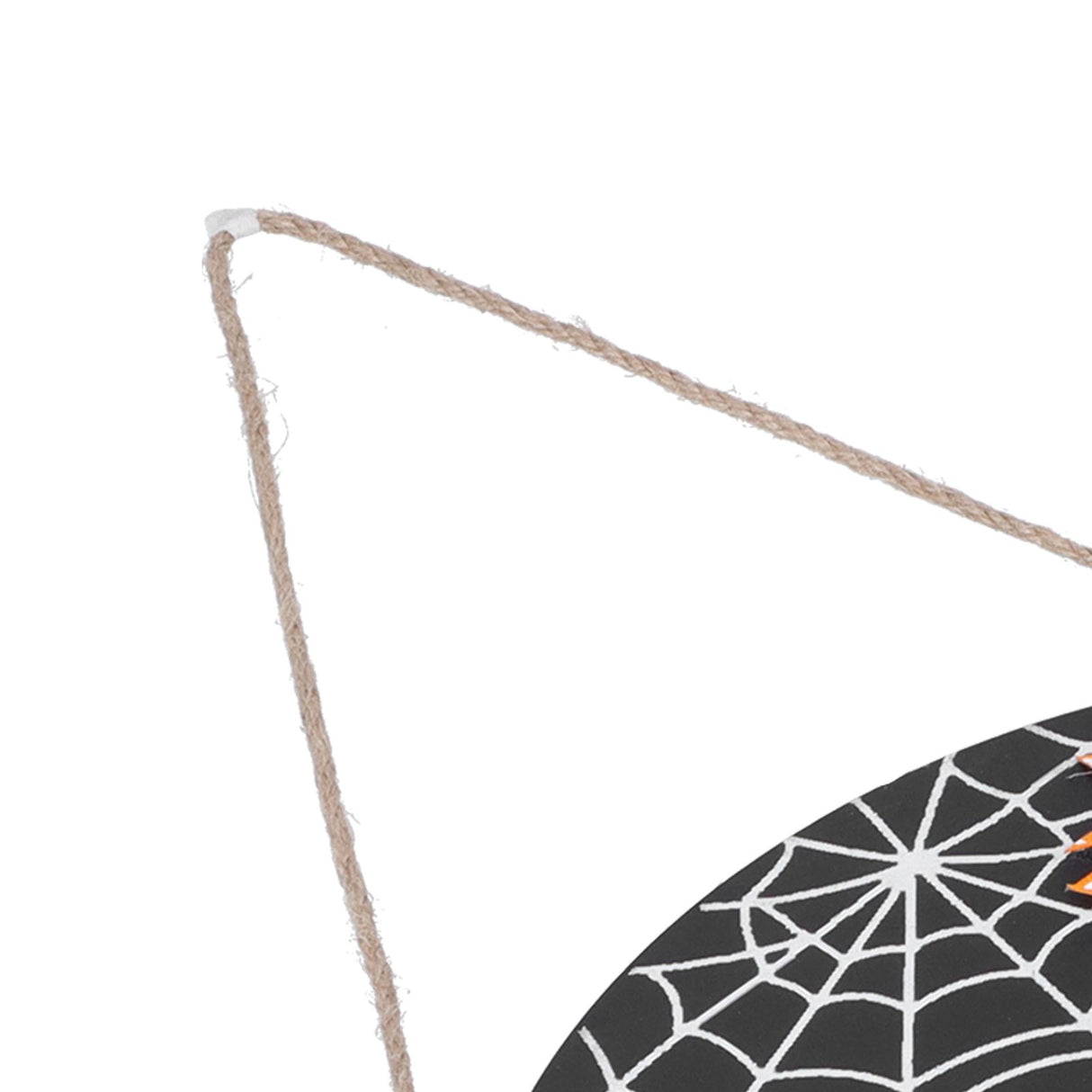 Halloween Spider Web Pattern Wooden Welcome Sign Decorative Hanging Board for Indoor OutdoorWith Bow