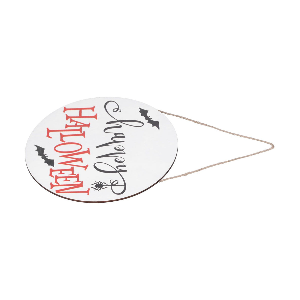 Spider Bat Design Wooden Welcome Sign Hanging Front Door Sign Board for Home FestivalWithout Bowknot