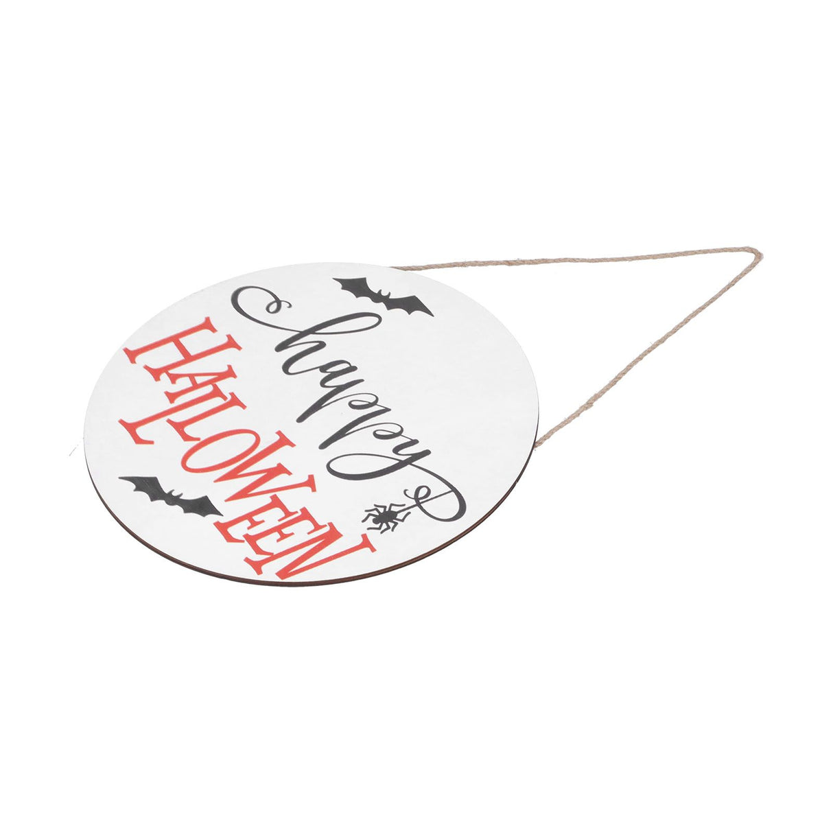 Spider Bat Design Wooden Welcome Sign Hanging Front Door Sign Board for Home FestivalWithout Bowknot