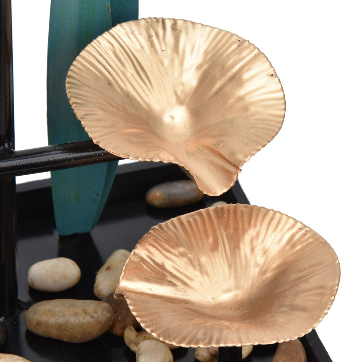 Wrought Iron Flowing Water Ornaments Fountain Feng Shui Ornaments for Home TV Cabinet Office DecorationAU Plug AC220-240V