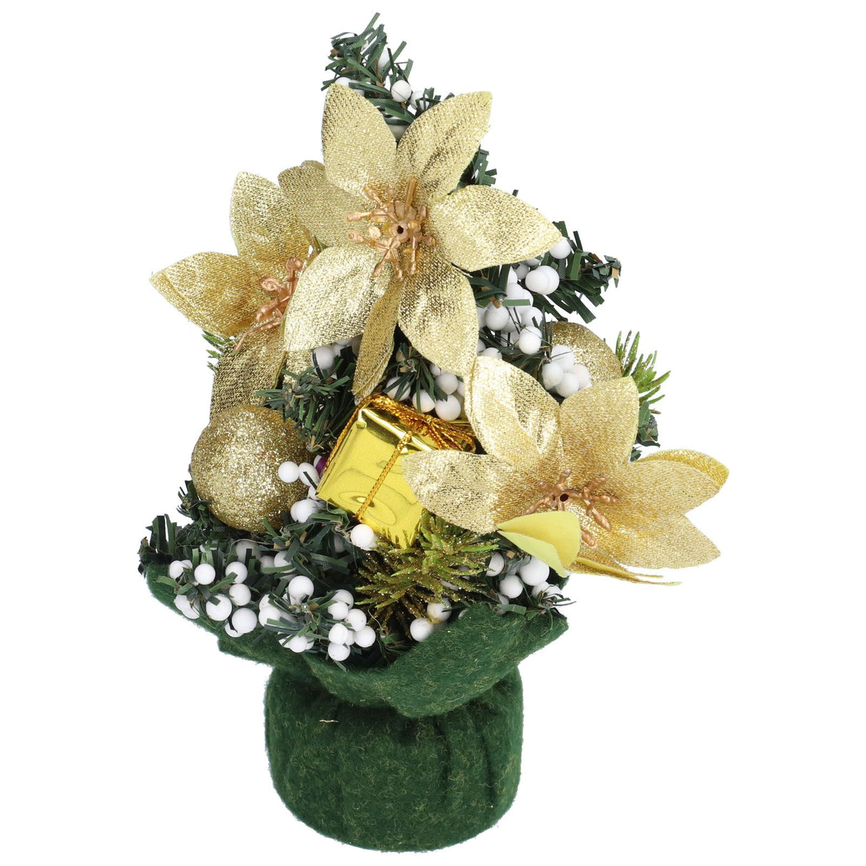 Artificial Christmas Tree Mini Exquisite Cute Bright Colors Desktop Innovative Christmas Tree OrnamentsGold