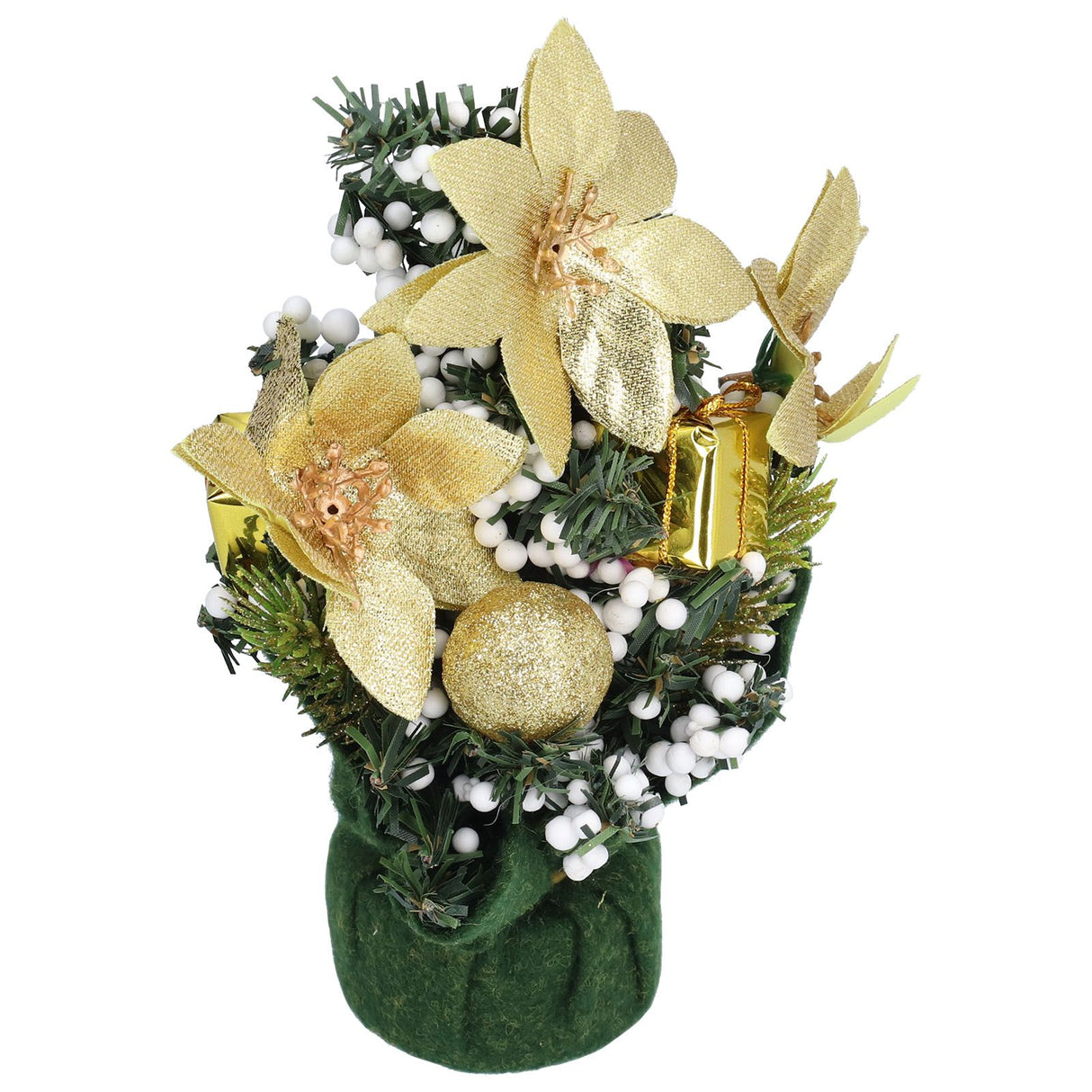 Artificial Christmas Tree Mini Exquisite Cute Bright Colors Desktop Innovative Christmas Tree OrnamentsGold