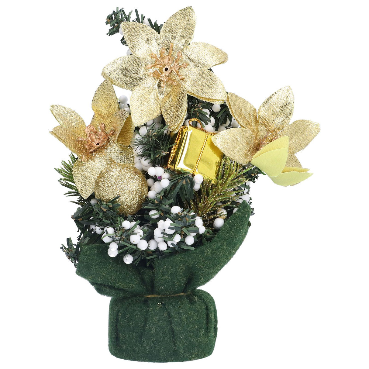 Artificial Christmas Tree Mini Exquisite Cute Bright Colors Desktop Innovative Christmas Tree OrnamentsGold
