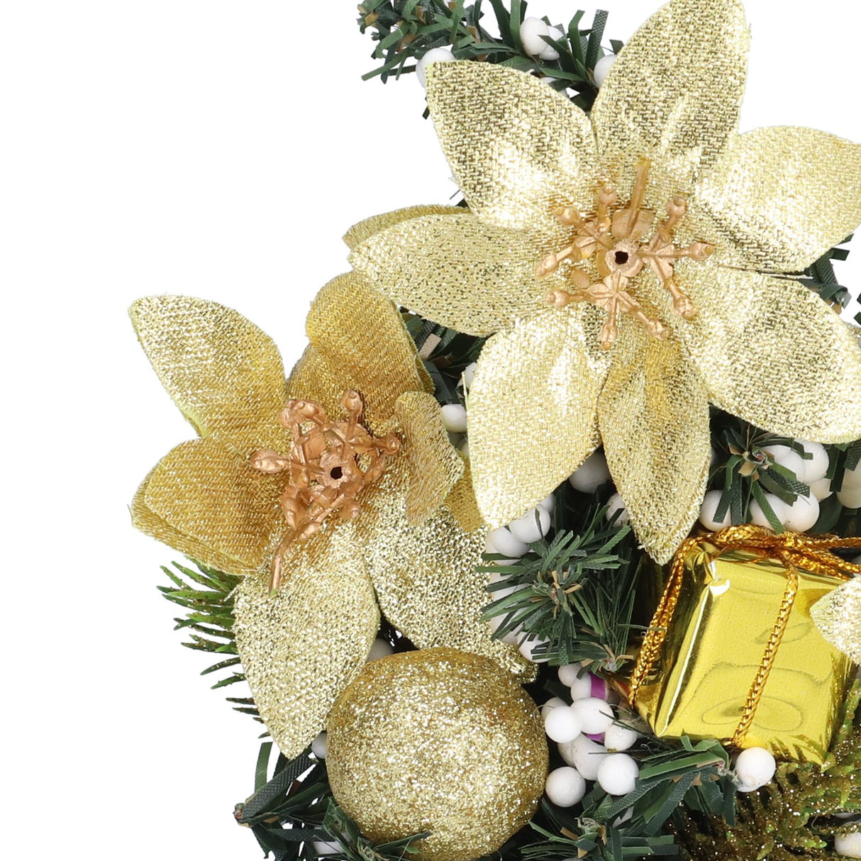 Artificial Christmas Tree Mini Exquisite Cute Bright Colors Desktop Innovative Christmas Tree OrnamentsGold