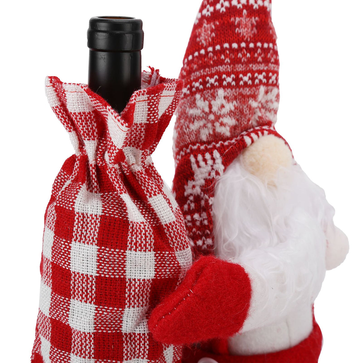 Wine Bottle Cover Faceless Baby Colorful Durable Thick Soft Wine Bottle Sweater for Christmas