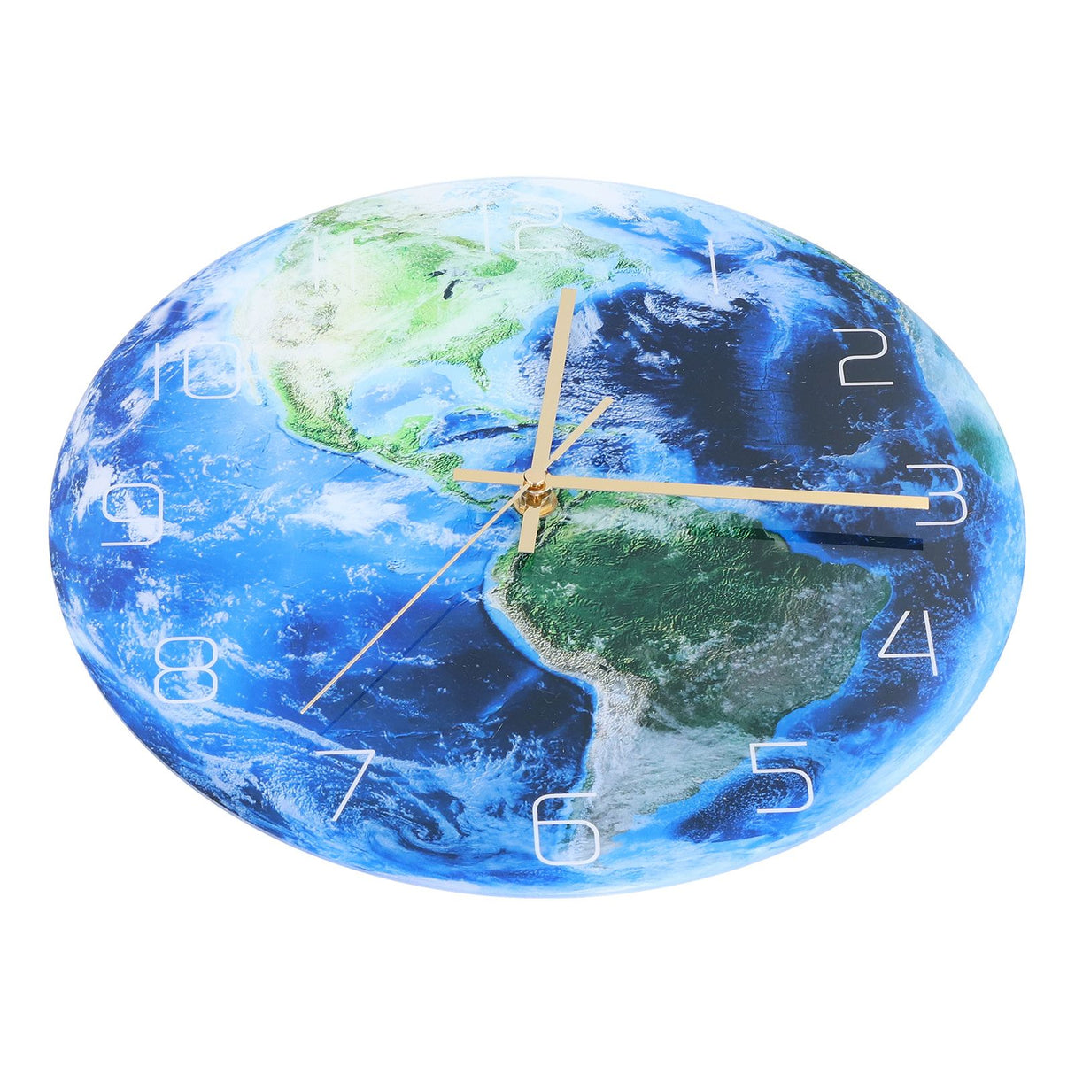 Earth Wall Clock Acrylic Silent Movement Accurate Cutting Stable Non Ticking Space Science Clock for Home Coffee Shop