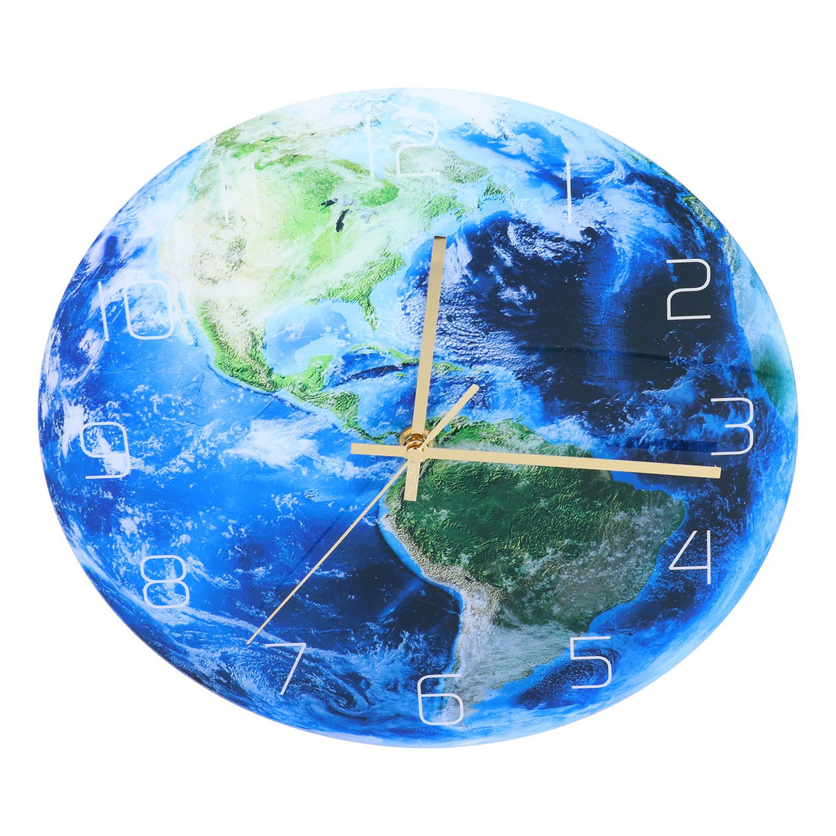 Earth Wall Clock Acrylic Silent Movement Accurate Cutting Stable Non Ticking Space Science Clock for Home Coffee Shop
