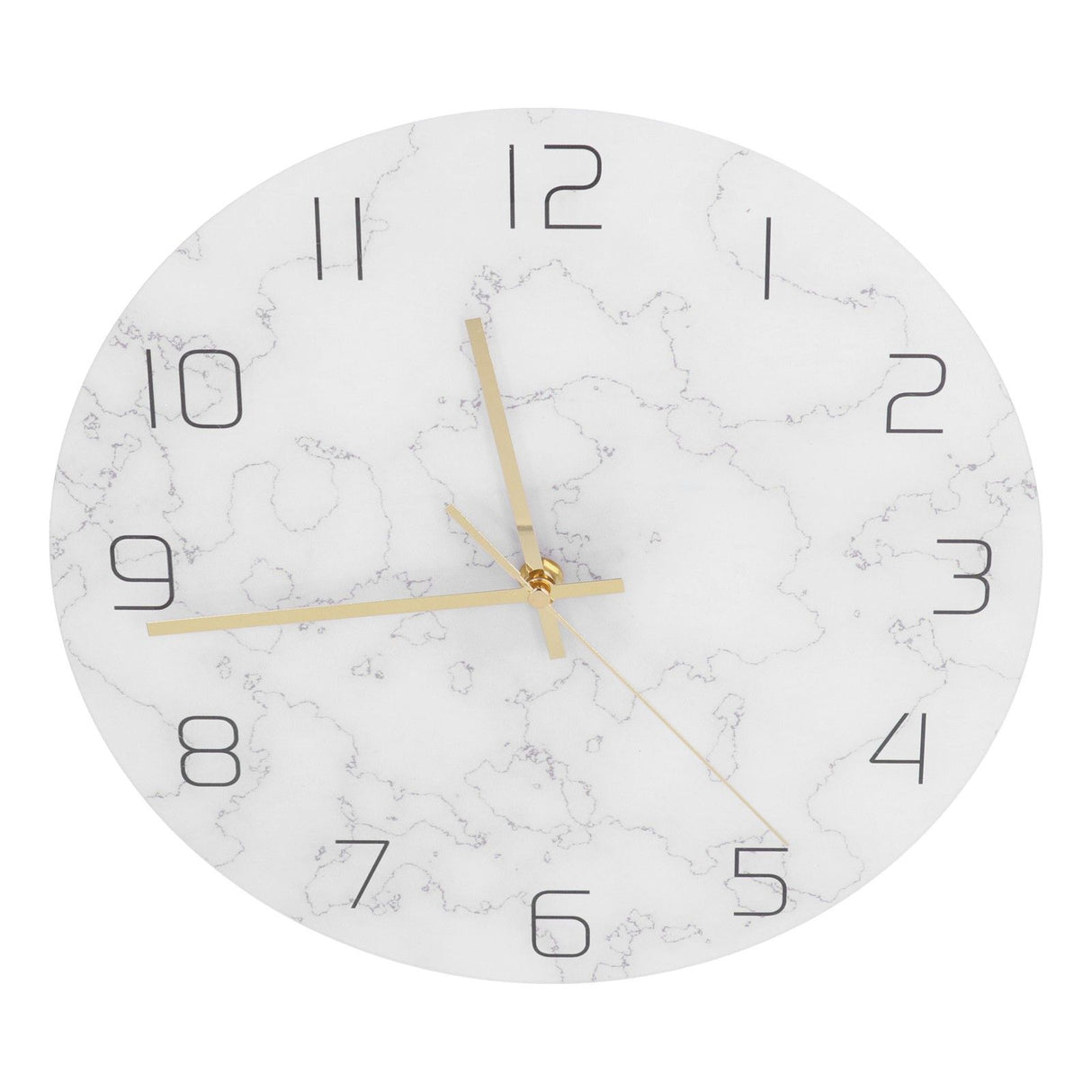 Simple Marble Wall Clock Fashion Cracked Acrylic Material UV Printing Clock Living Room Decoration