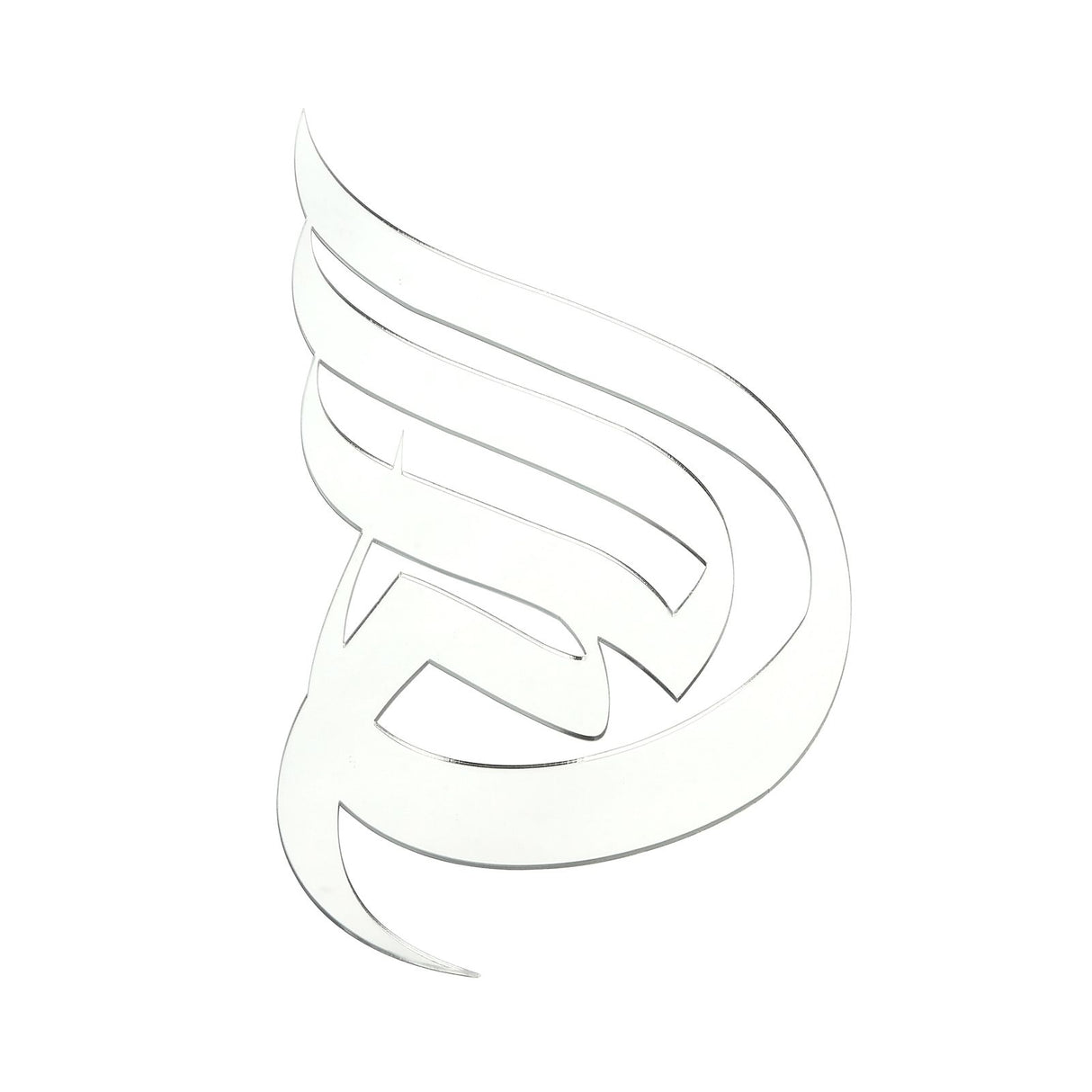 3 Dimensional Thickened Mirror Wall Sticker Acrylic Self Adhesive Wall Decoration for HomeJM740 Silver+EVA Glue