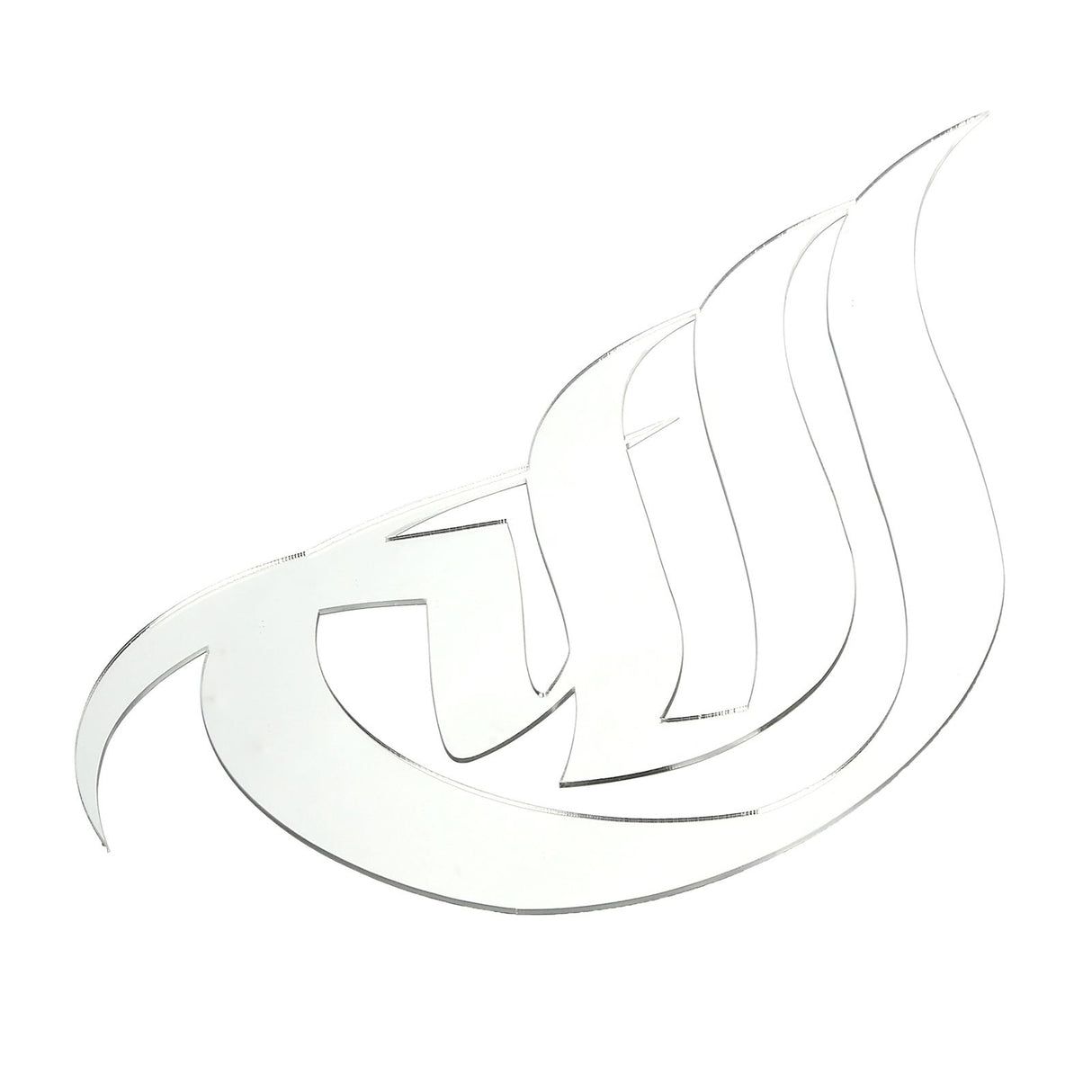 3 Dimensional Thickened Mirror Wall Sticker Acrylic Self Adhesive Wall Decoration for HomeJM740 Silver+EVA Glue