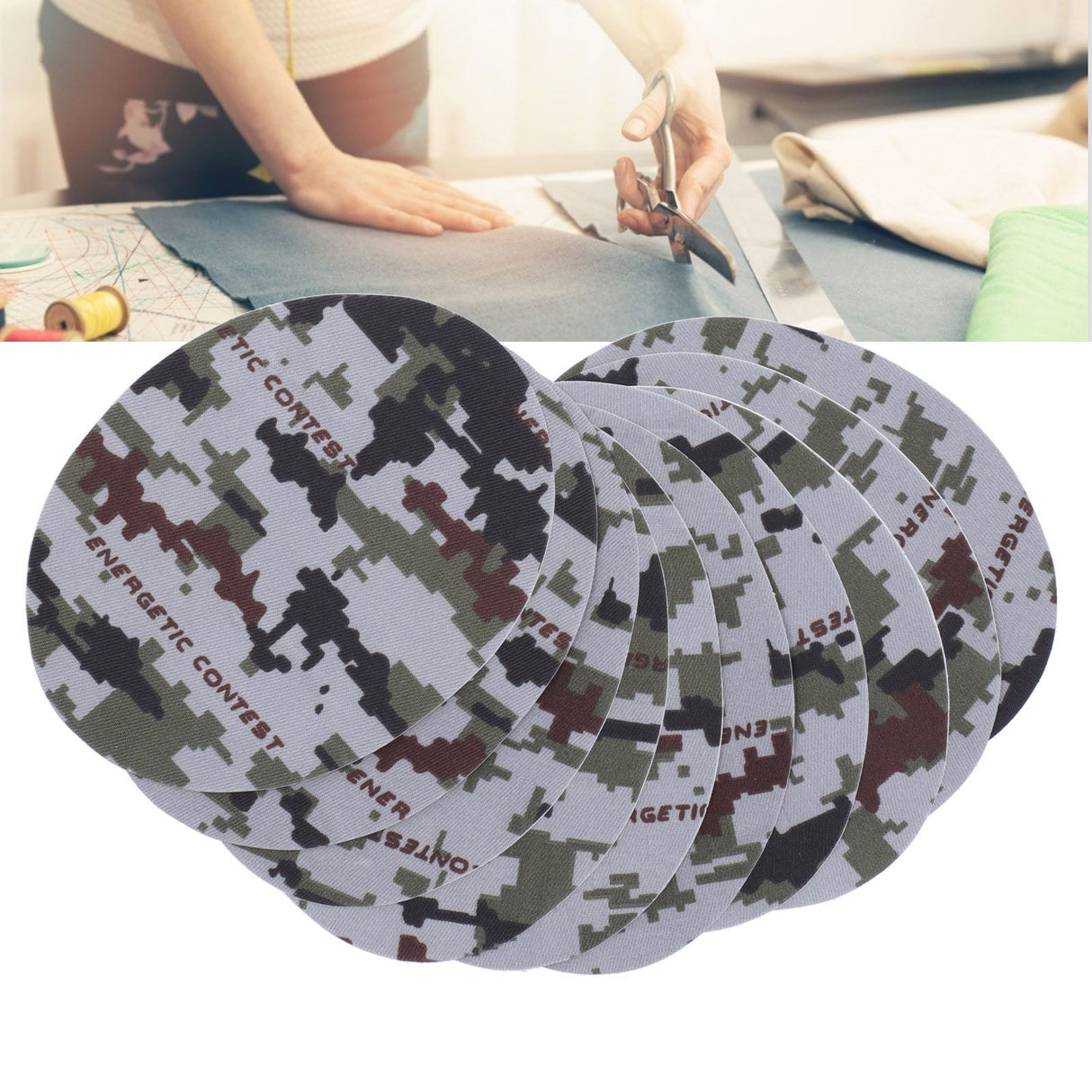 10PCS Camouflage Clothes Patches Clothing Repair Decorating Kit for Pants Down Jacket Decoration