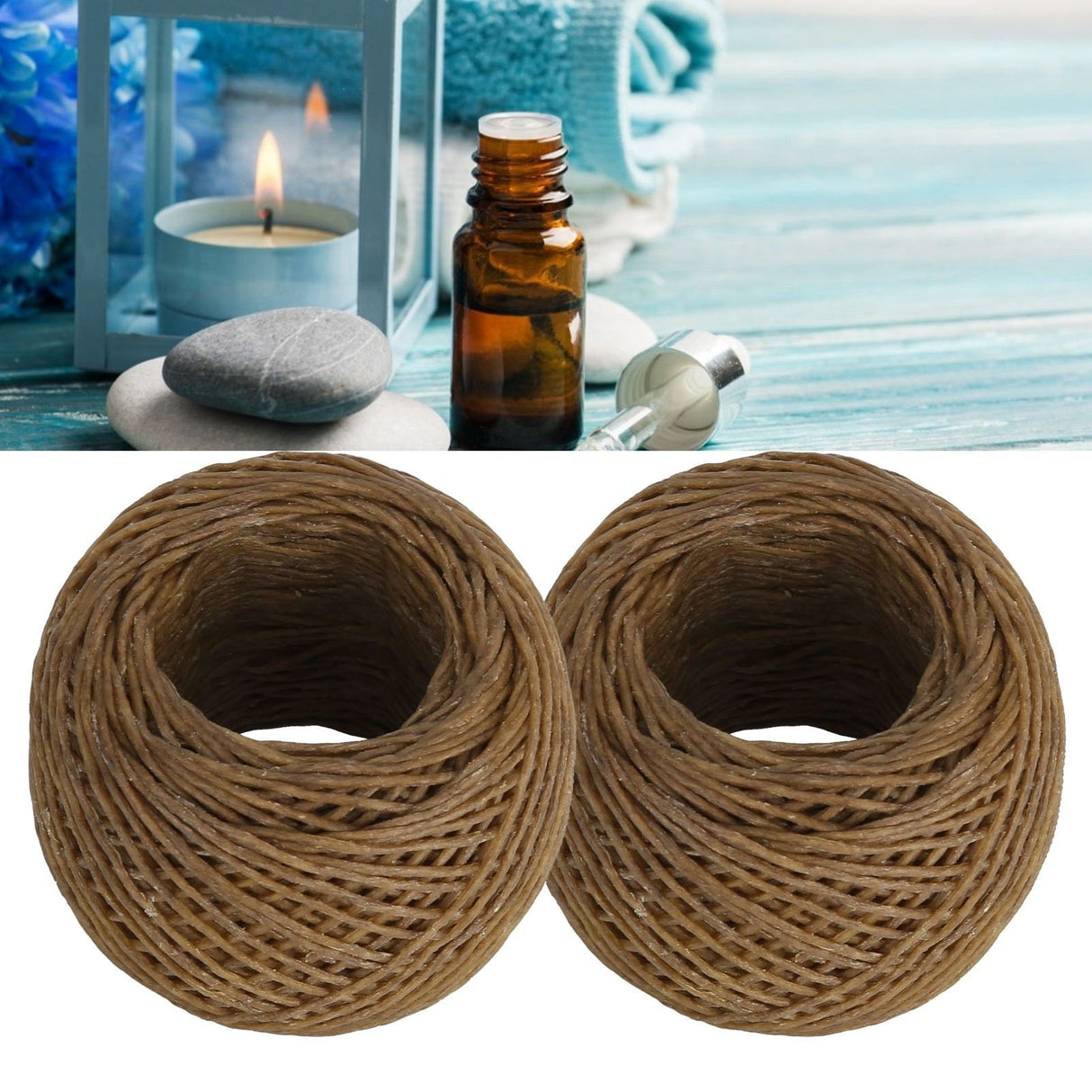2pcs Candle Wicks 1.2mm Manual Aromatherapy Safety Environmental Friendly Hemp Candle Wick for DIY Oil Lamp
