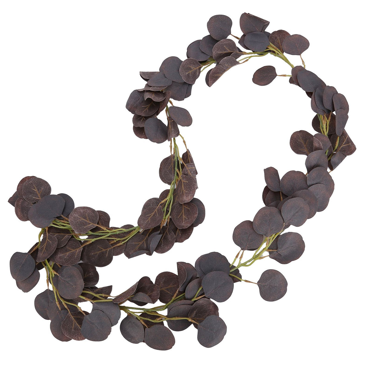 Fake Leaves Fabric Simulated Exquisite Greenery Eucalyptus Garland for Home WeddingPurple
