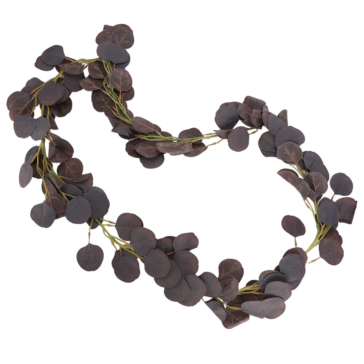 Fake Leaves Fabric Simulated Exquisite Greenery Eucalyptus Garland for Home WeddingPurple