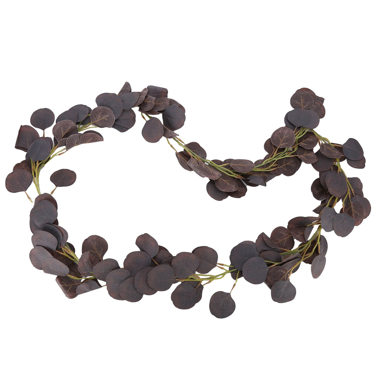 Fake Leaves Fabric Simulated Exquisite Greenery Eucalyptus Garland for Home WeddingPurple