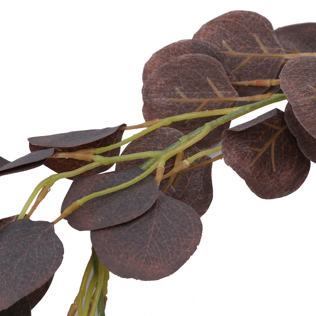 Fake Leaves Fabric Simulated Exquisite Greenery Eucalyptus Garland for Home WeddingPurple