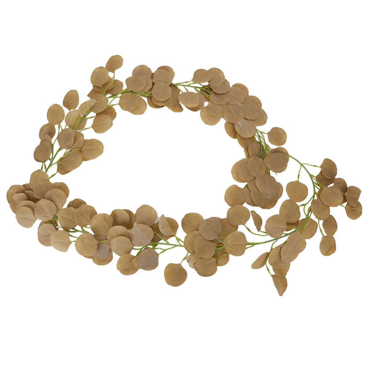 Fake Leaves Fabric Simulated Exquisite Greenery Eucalyptus Garland for Home WeddingYellow