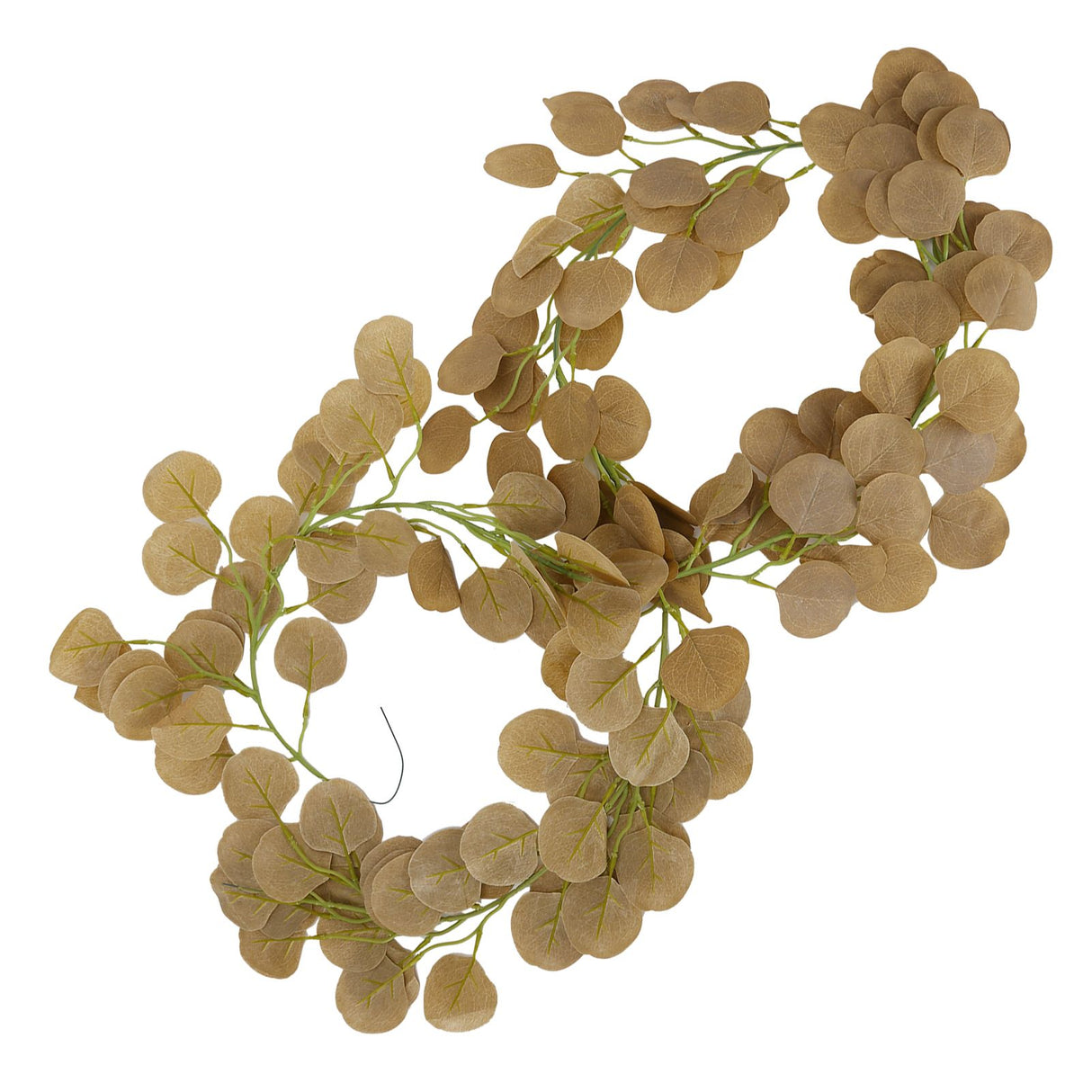 Fake Leaves Fabric Simulated Exquisite Greenery Eucalyptus Garland for Home WeddingYellow