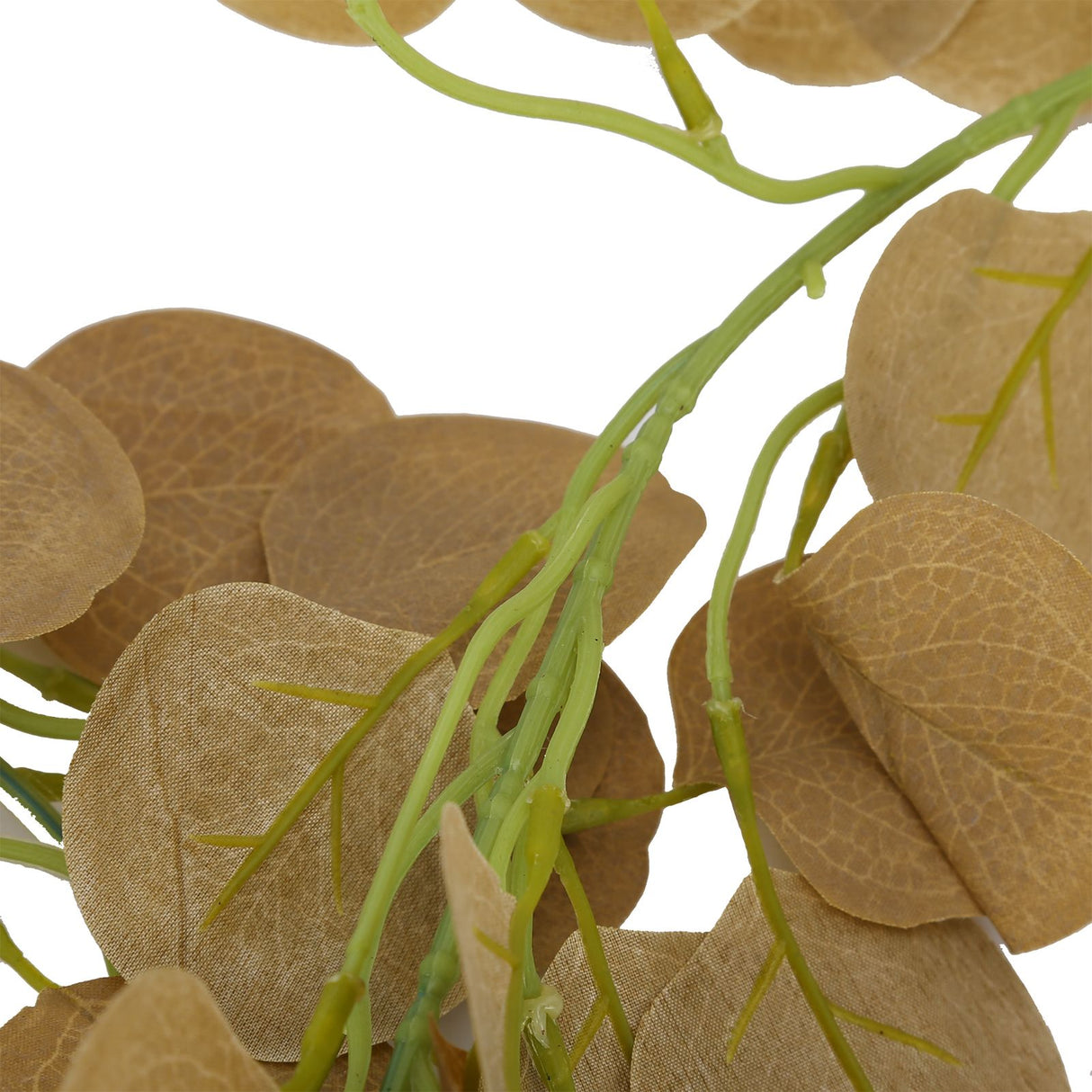 Fake Leaves Fabric Simulated Exquisite Greenery Eucalyptus Garland for Home WeddingYellow