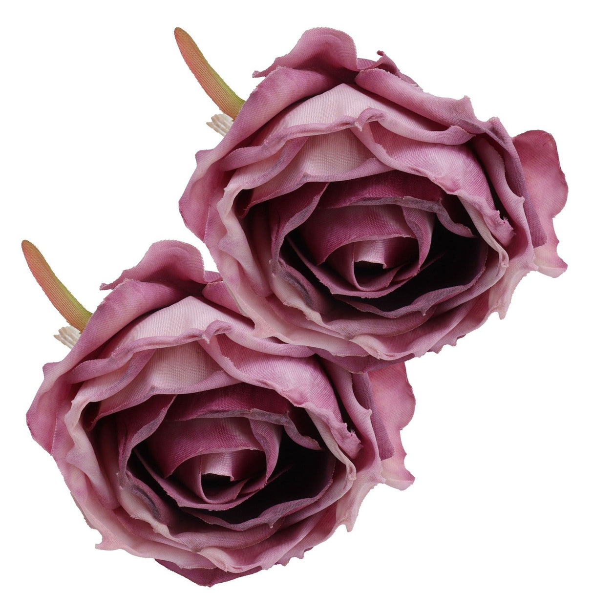 2Pcs Novelty Wooden Napkin Buckle Artificial Floral Napkin Ring for Festival Table DecorationPurple