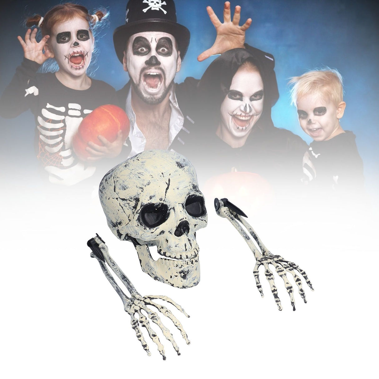 Skeleton Decor Cosplay DIY Multifunctional Lifelike Compact Scary Halloween Skeleton