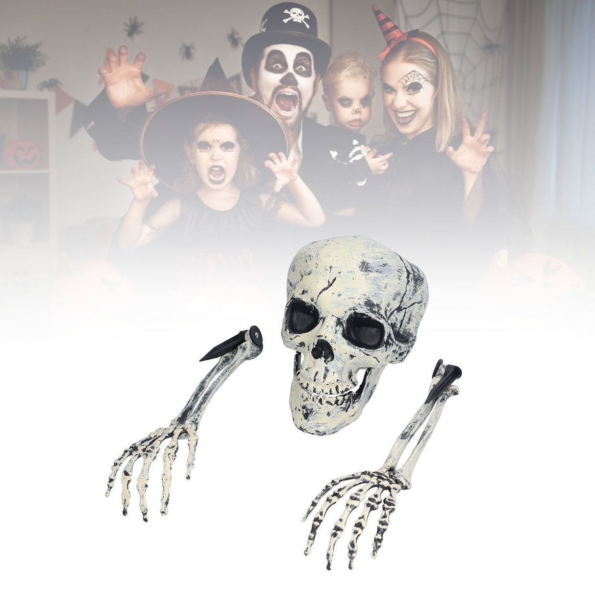 Skeleton Decor Cosplay DIY Multifunctional Lifelike Compact Scary Halloween Skeleton