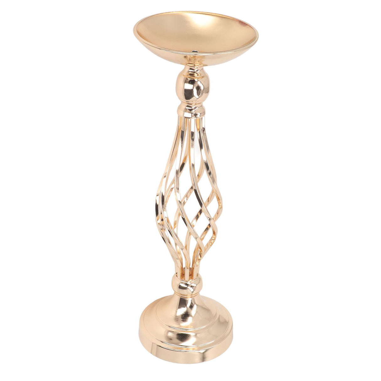 Table Candlestick Ornament Iron Twisted Curb Candle Holder Decorative Ornament Wedding Candlestick Decoration Gold S